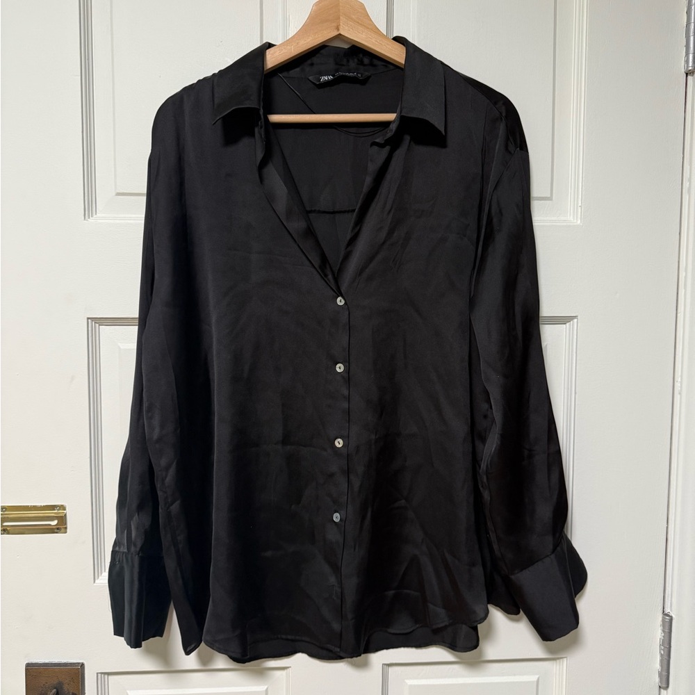 Zara satin blouse